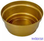  Műanyag nagy kerek tál D18cm M8cm - Arany