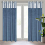 Takoy Draperie din catifea cu o dungă decorativă cu o strălucire argintie în partea de sus-HF-372794