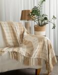 Takoy Pătură ERIE 130x170 cm cu un model în carouri decorat cu ciucuri Patura
