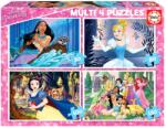 Educa - Puzzle 4x puzzle-uri prințesa Disney - 40 - 99 piese Puzzle