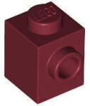 LEGO® Sötétpiros LEGO Módosított kocka 1 x 1 egy oldalsó bütyökkel (6212007)