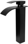 Gamma Elva - Magasított Mosdó Csaptelep - Vízesés vízsugarú, Fekete (BEAUW-BK)