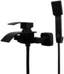 Gamma Elva - Fürdőkádtöltő Csaptelep szett - Vízesés vízsugarú, Fekete (BEAW-BK) - watermarkt