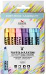 KOH-I-NOOR Set 6 culori pastel evidentiator gros, varf pensula, KOH-I-NOOR