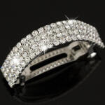  LU-38322 hajcsatt - Ezüst/Kristály