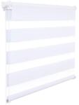 Woltu 120×150 cm sávos roló, dupla roló, zebra roló, fúrás nélkül, fehér