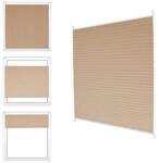  ECD Germany 80×150 cm feszített harmónika roló/pliszé függöny, fúrás nélkül, krém - ardorado