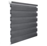 Woltu 90 X 150 cm sávos roló, dupla roló, zebra roló, fúrás nélkül, sötétszürke