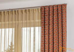  (6 szín) PASCAL dekor függöny - Terrakotta-v. szürke hullám mintás -320cm