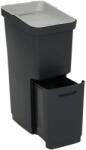 5five Cos gunoi Recyn, negru, plastic, 20+16 litri, 39 x 29 x H 68 cm Cos de gunoi