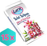 Lara Nedves Törlőkendő, Alkoholmentes Lilom illatú KARTON - 15 db (K8699444263694)