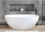 Cadă freestanding Fluminia, Etna, din cast marble, fără preaplin, 170 x 70 x h60 cm, alb mat (DR170X70MAT)