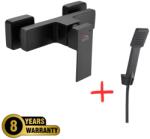 Laveo Kvadrato, zuhanycsaptelep Orca kézizuhannyal, matt fekete, LAV-BLQA740D (LAV-BLQA740D)