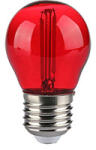 V-TAC LED lámpa E27 Színes filament (2W/300°) Kisgömb - piros ( 217413)