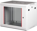 Lande PROlineB 600x450 lapraszerelt 9U 19" fali rack szekrény szürke (LN-WB-09U6045-LG-F) - tech-heaven