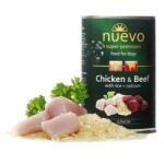 nuevo dog Junior Csirke & Marha bal. 6 x 400 g konzerv