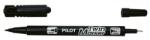 Pilot Set 10 markere permanente Pilot Twin Begreen 0.4 mm varf rotund negru (PSCA-TM-B-BG-P)