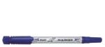 Pilot Set 12 markere permanente Pilot Twin diverse culori 0.7 mm varf rotund pentru CD/DVD albastru (PSCA-TMCD-L-P)