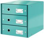Leitz Suport documente turcoaz cu 3 sertare carton laminat Leitz (ESS60480051)