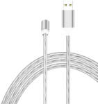 Apple LIGHTNING világító LED töltőkábel kábel - fehér színben