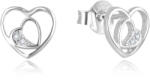 Beneto Romantikus ezüst szív alakú fülbevaló AGUP2688