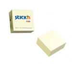STICK N Öntapadó kockatömb, 76x76mm, 400 lap, , pasztellsárga (SN21072) (SN21072) - aqua