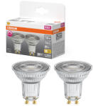 OSRAM GU10 LED 2, 4W, 230 lm, 2700 K, melegfehér, dimmelhető, áttetsző üveg-35 W izzó helyett, 2 darabos - Superstar Spot PAR16 (4099854457104)