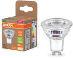OSRAM GU10 LED 3, 4W, 610 lm, 2700 K, melegfehér, áttetsző üveg-60 W izzó helyett - Superstar+ Spot PAR16 (4099854267802)