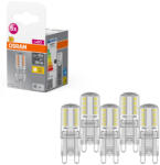 OSRAM G9 LED 2, 6W, 320 lm, 2700 K, melegfehér, alumínium, műanyag-30 W izzó helyett, 5 darabos - Base Special Pin Clear (4058075758063)