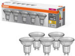 OSRAM GU10 LED 4, 3W, 350 lm, 2700 K, melegfehér, áttetsző üveg-30 W izzó helyett, 5 darabos - Base Spot PAR16 (4058075466579)