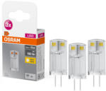 OSRAM G4 LED tűlábas, 0, 9W, 100 lm, 2700 K, melegfehér, műanyag-10 W izzó helyett, 3 darabos, 3 darabos - Base Special Pin Clear (4058075449985)