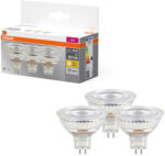 OSRAM GU5.3 LED 6, 5W, 621 lm, 2700 K, melegfehér, áttetsző üveg-50 W izzó helyett, 3 darabos - Base Spot MR16 (4058075626485)