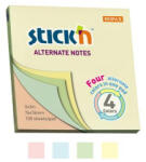 STICK N Öntapadó jegyzettömb, 76x76 mm, 100 lap, , pasztell színek (SN21821) (SN21821) - aqua