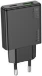 hoco. vékony fali töltő USB A + Type C PD QC3.0 3A 20W N38 fekete