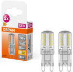 OSRAM G9 LED 2, 6W, 320 lm, 2700 K, melegfehér, alumínium, műanyag-30 W izzó helyett, 2 darabos - Special Pin Clear (4058075449862)