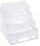 Exacompta Névjegykártya tartó, asztali, 4 rekesz, 'Office', áttetsző (EX71158D) (EX71158D)