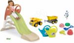 Smoby Set tobogan cu joc de apă și camion cu remorcă KS Slide Life Smoby ungimea suprafeței de alunecare 150 cm și stropitoare cu forme (SM820510-22)