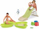 Smoby Set tobogan cu joc de apă și nisipar Fluture KS Slide Life Smoby lungimea suprafeței de alunecare 150 cm și găleată Castel (SM820510-4)