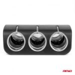 AMiO , Szivargyújtó Elosztó 3-as, Hajlítható, 120W 12/24V (0504358) (0504358) - aqua