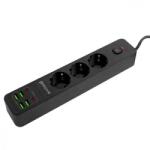 Proove 3 Plug + 6 USB 2 m Switch (PSP342420001)