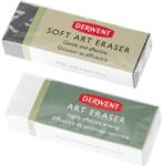 Derwent Professional radír, 2 db/készlet, négyzet, fehér általános használatra és fekete szénnel a nagy hatékonyság érdekében, buborékfólia (DW2301963)