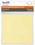 YANDA Bloc de notițe autocolante YANDA 76x76 mm 100 coli galben 150-1397 (150-1397)