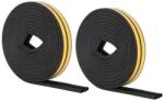 Mercaton 2 db-os készlet, Mercaton® öntapadó szalag ajtók és ablakok tömítésére, P profil, 9mm x 5, 5mm, UV-álló, EPDM gumi, 6 m, barna (SET2-CH-B955-P-Brown-480617796)