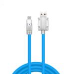  JKT folyékony szilikon töltő kábel, USB-C/USB csatlakozó, 120W gyors töltés, 1 méter, kék (ar9n-TB24551)