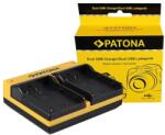 Patona Incarcator Patona Dual pentru Panasonic DMW-BLF19 Lumix DMCGH3 DMC-GH3 DMCGH3A DMC-GH3A cu cablu Micro-USB