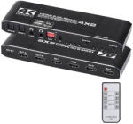 Thunder Audio Thunder Germany HMX-412, HDMI mátrix, elosztó és kapcsoló + kettős audió leválasztó (4×2)