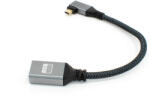 Thunder Germany HDA-144 [Type D Micro HDMI papa - HDMI mama] könyökkábel átalakító (0, 2 m)