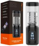 Men's Play - forgó, szívó, rezgő maszturbátor (fekete) - vagyaim