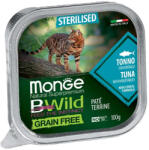 Monge BWild Sterilised Gabonamentes Alutálcás Macskaeledel (Tonhal és Zöldségek) - 100 g