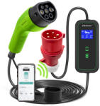 Qoltec 3 fázisú, állítható áramú (8- 16 A), 11 kW, időzíthető Type 2 EV (elektromos autó) töltő, 5 m. WiFi. 52478 (52478)